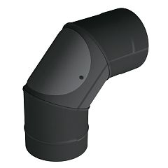 Отвод VBR 90 гр с прочисткой D180 нерж 0,8 черный