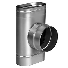 Тройник VOR 90 гр овал 120x240 патр D180.7 нерж321